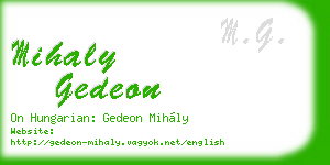 mihaly gedeon business card